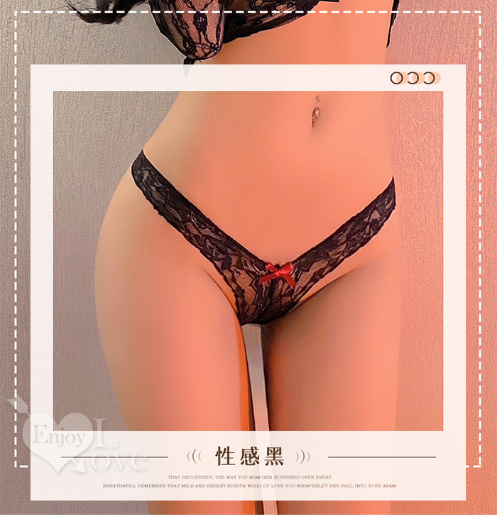 小巧蝴蝶結點綴低腰Ｖ字蕾絲美臀褲 共兩色 538986 538987 详情图 7