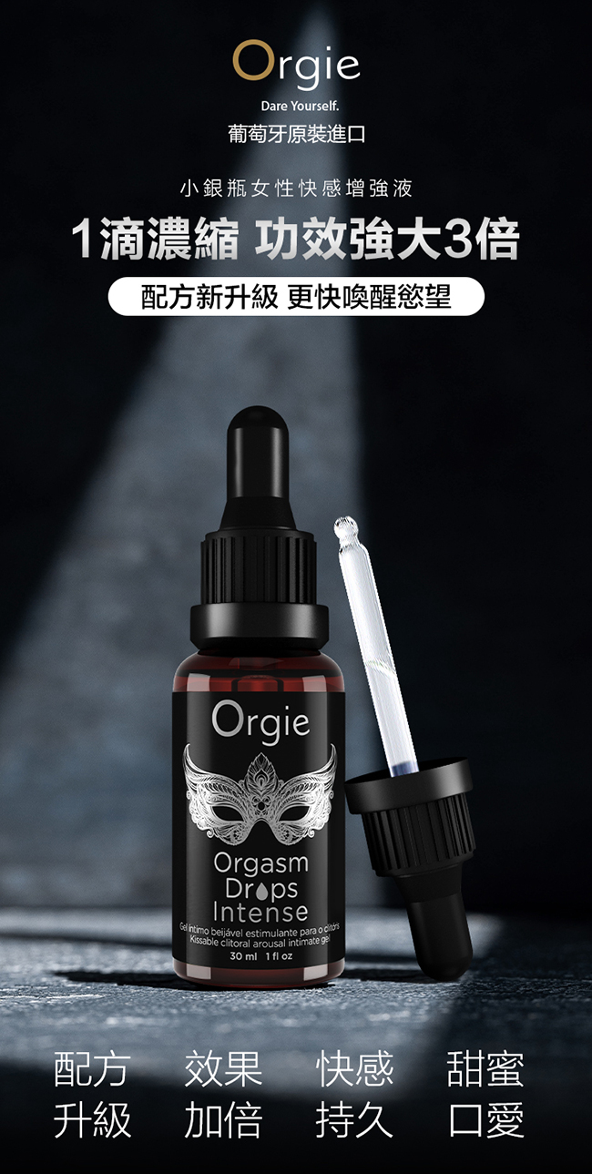 葡萄牙Orgie.Drops Intense 小銀瓶女性持續強烈快感增強威而柔液 30ml【3倍強效】 E591670 详情图 2