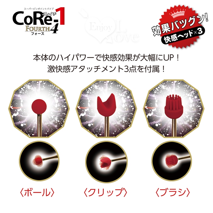 日本NPG.CoRe-1 進化糸第4弾! 12頻振動から絶頂快感陰乳刺激按摩器﹝數位螢幕/3件頭套組﹞ E592545 详情图 3
