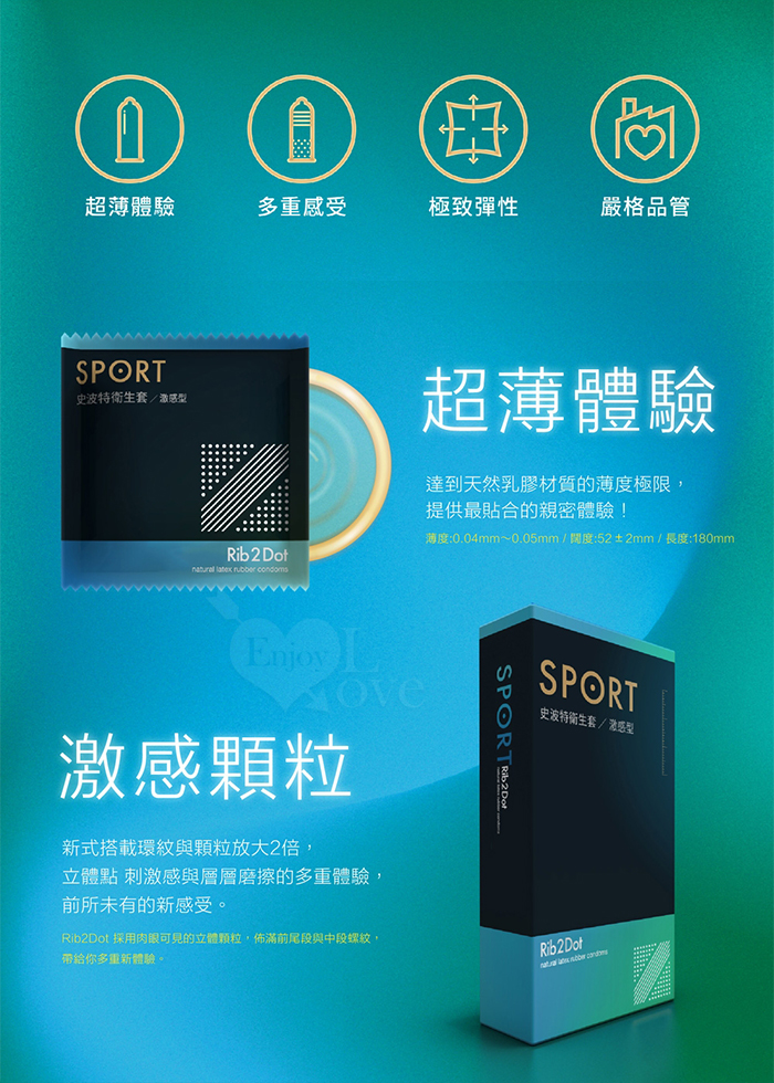 SPORT 史波特 ‧ 激感衛生套保險套﹝12入/盒﹞ E592628 详情图 3