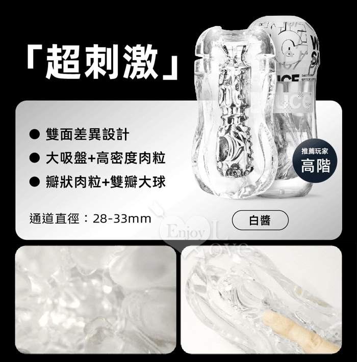 【品牌大使林采緹推薦】SAUCE 白醬 超刺激通道 自慰/訓練 火箭飛機杯﹝高階﹞ E550114 详情图 6