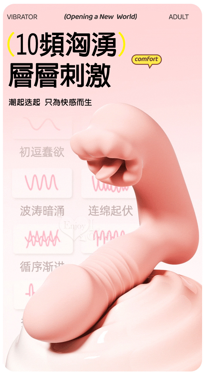 ROSELEX 上舔下頂 入體伸縮舔震三合一 10頻雙馬達貼合穿戴按摩器 - 可手機APP遙控﹝具兩種操控模式﹞紅 E595053 详情图 4