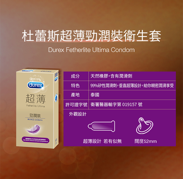杜蕾斯Durex ‧ 超薄勁潤裝保險套5片裝 E592227 详情图 5