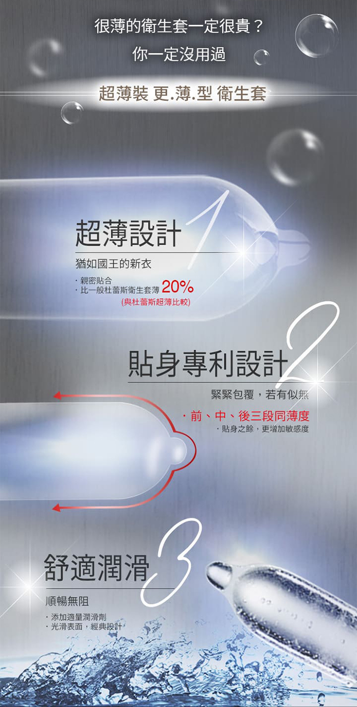 杜蕾斯Durex ‧ 超薄裝保險套更薄型10片裝 E592231 详情图 3