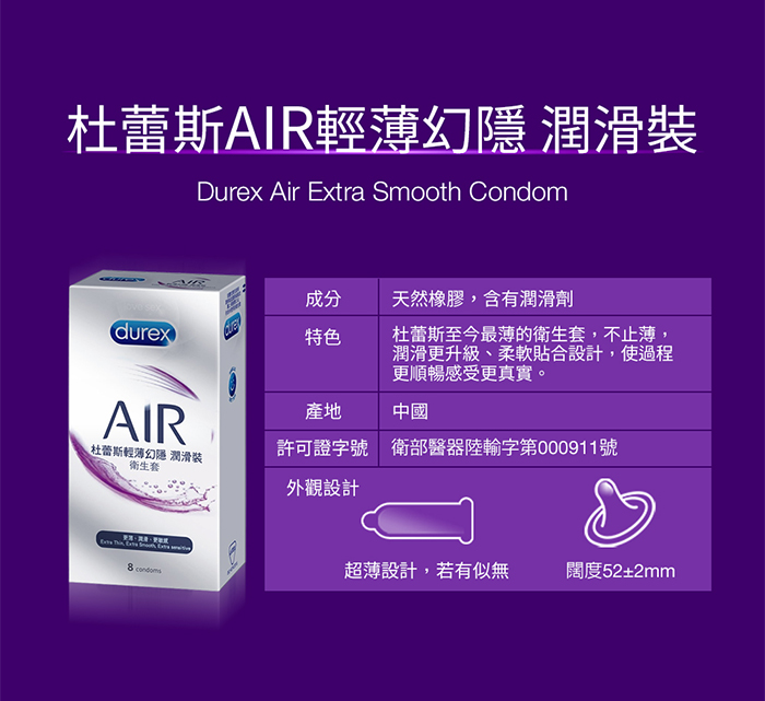 杜蕾斯Durex ‧ 輕薄幻隱潤滑裝保險套 3片裝 E592224 详情图 5