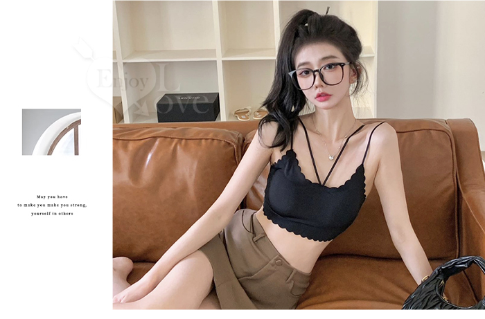 冰絲柔膚雙細肩Ｖ字環形裹胸小可愛 共兩色 539016 539017 详情图 6