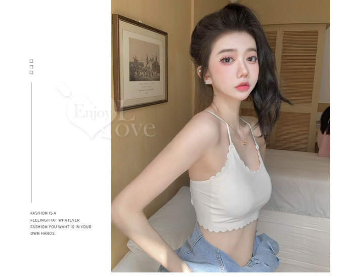 冰絲無痕環形花邊裹胸美背小可愛 共兩色 539014 539015 详情图 4