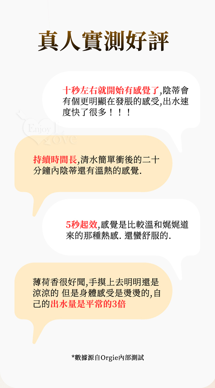 葡萄牙Orgie．Vibe! 小金瓶專業版 9級酥麻/強勁熱感/冰感3重體感蜜豆快感增強液 15ml E501098【EnjoyLove 衣飾館】 详情图 4