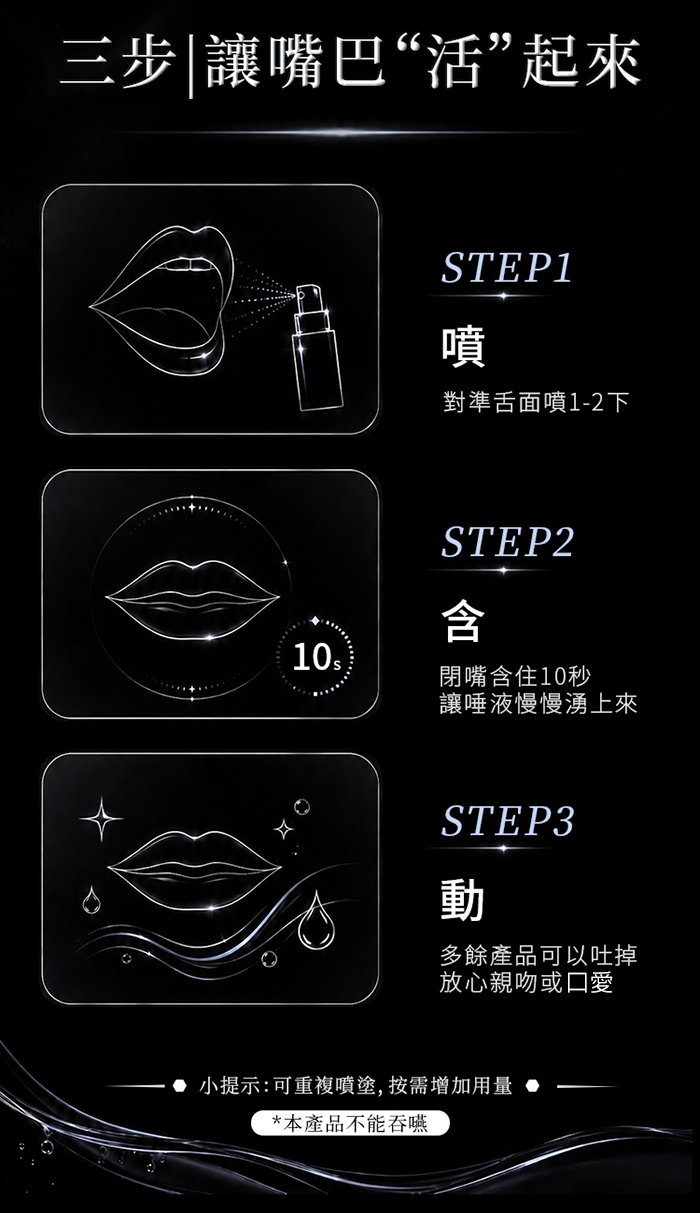 葡萄牙Orgie.Oral Saliva Boosting 水漾之吻 唾液増強噴霧 15ml﹝一噴喚醒口腔水潤感﹞ E550509 详情图 7